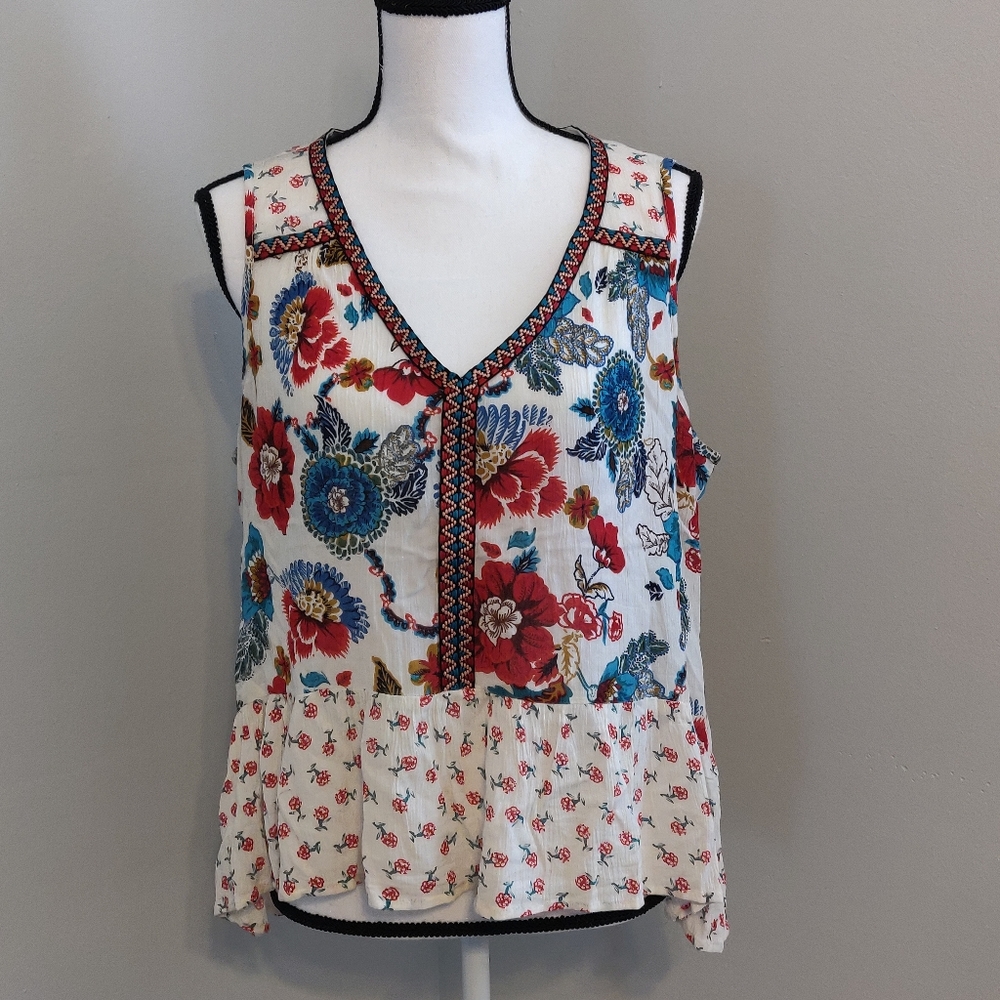 Patrons of Peace Sheer Boho Top Size L